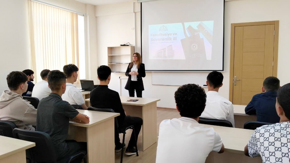 29.09.2025-ci il tarixində Peşə Təhsil Mərkəzində dərslər Konstitusiya və Suverenlik ilinə həsr edildi.